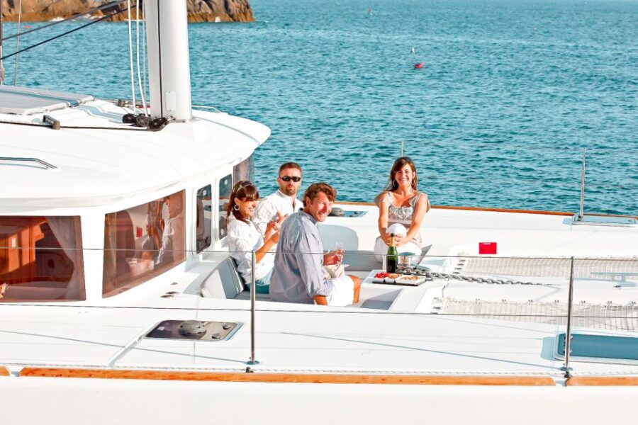 Luxurious details on a catamaran tour