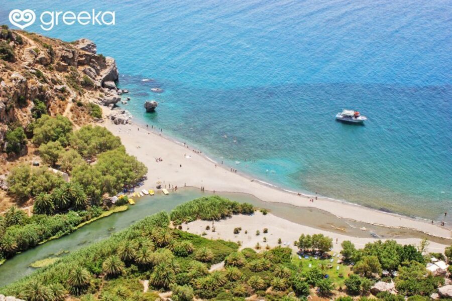 Preveli beach in south Crete