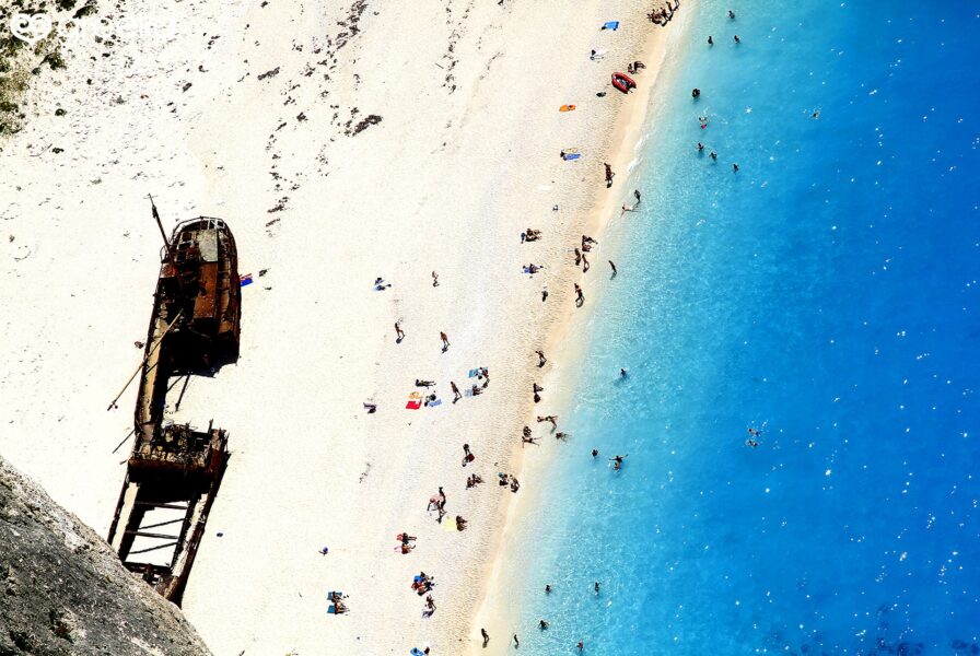 Navagio, a world-famous attraction. 