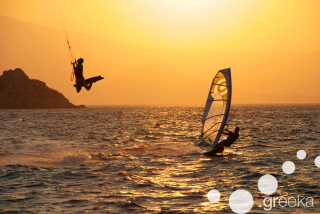 Windsurfing and Kitesurfing in Naxos