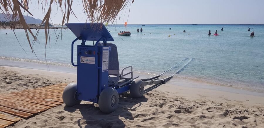 A SeaAccess Mechanism on Elafonisi Beach in Crete. 